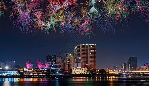 新年城市背景背景图片
