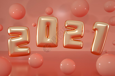 2021气球字体背景图片