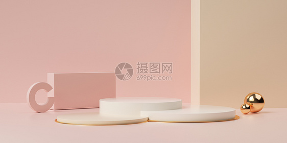 C4D通用促销展台图片