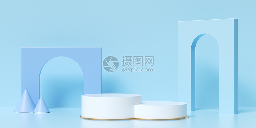 C4D通用促销展台图片