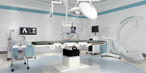 手术室场景医疗器械手术台高清图片