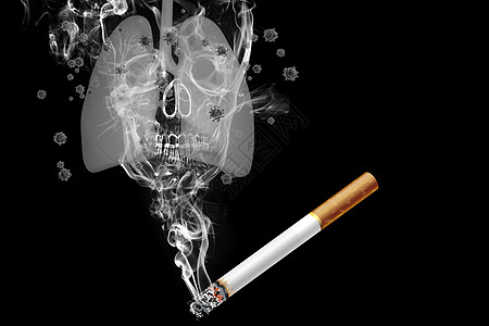 吸烟引起肺癌背景图片