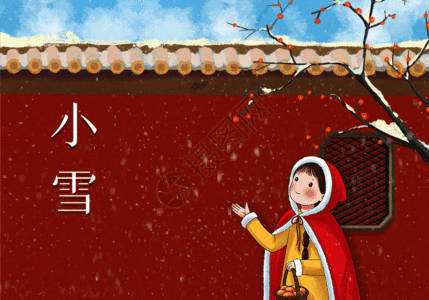 中国风小雪节气GIF图片