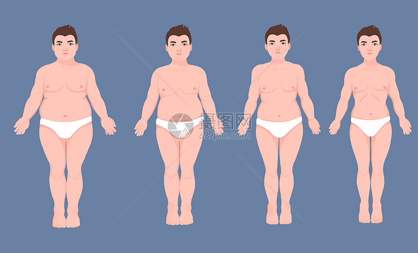 男性体脂变化图图片