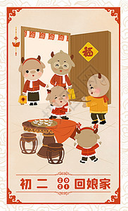正月初四接灶神年俗年画