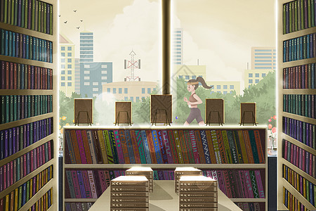 城市中的书店图片