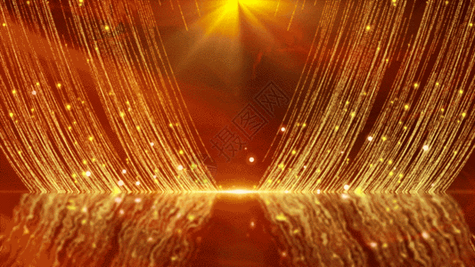 金色大气粒子年会颁奖背景GIF图片