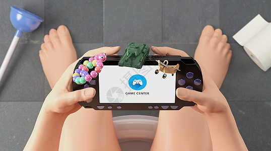 3D厕所玩手游场景设计图片