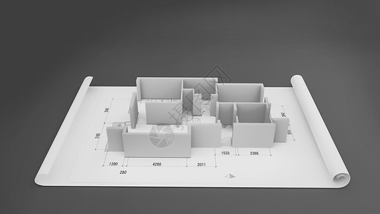 3D施工户型图图纸图片