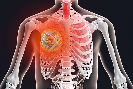 3D人体肺癌场景图片
