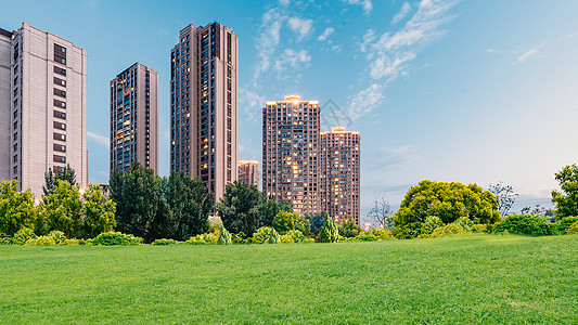 小区公园房地产海报设计图片