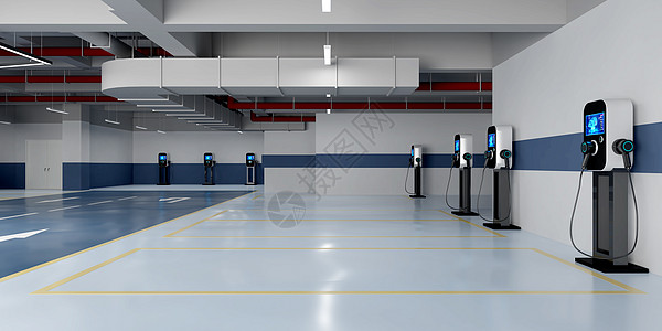 电话亭3D新能源停车场设计图片