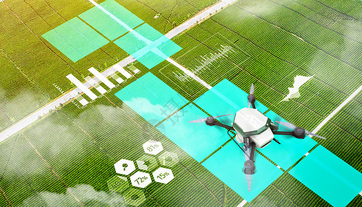 无人机测绘现代科技农业设计图片