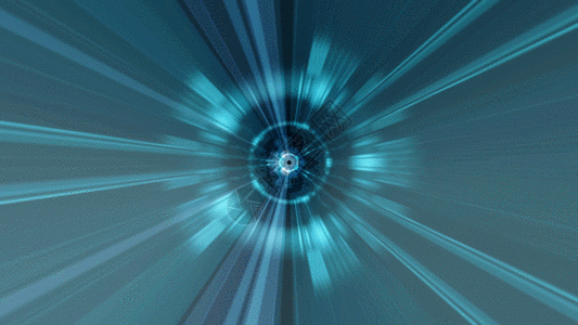 隧道光蓝色电力抽象背景GIF高清图片