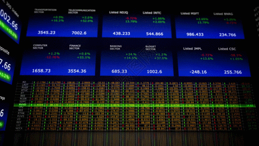 商业股票行情室GIF图片
