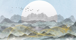 中国风抽象山水图片