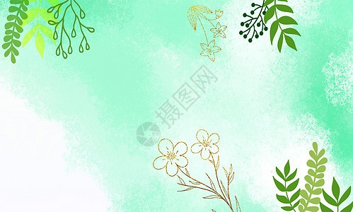 小清新夏日植物背景背景图片