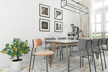 北欧餐厅家具设计图片