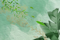 金箔植物背景图片