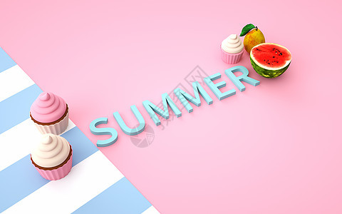 夏日冰淇淋背景图片