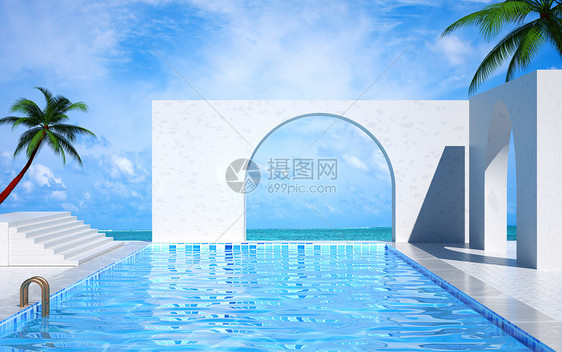 3d游泳池图片