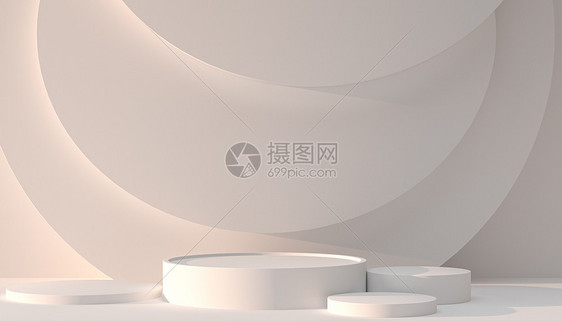 C4D几何展台背景图片