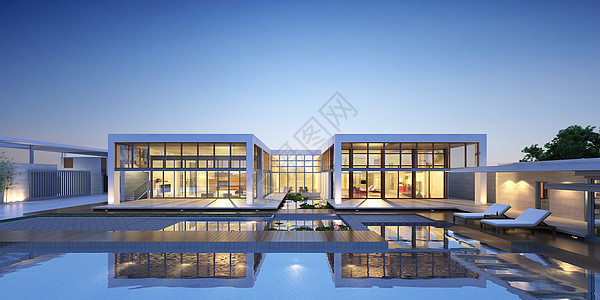 豪宅3D现代豪华建筑设计图片