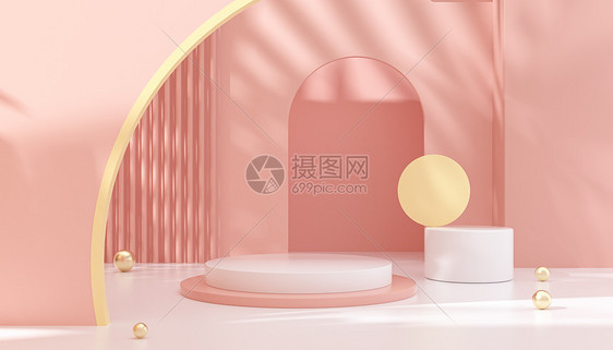 C4D光影电商展台图片