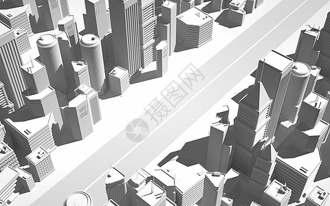 3D城市规划背景图片
