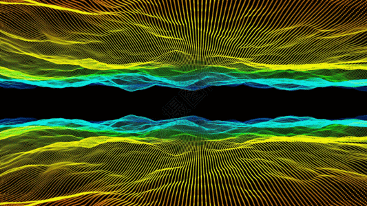 粒子三维空间波浪背景GIF高清图片