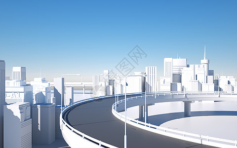 道路建设3d城市桥梁建设设计图片