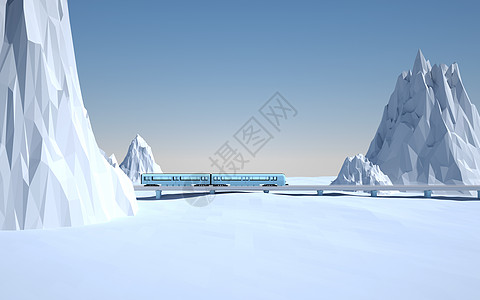 雪白3d冬天雪山设计图片