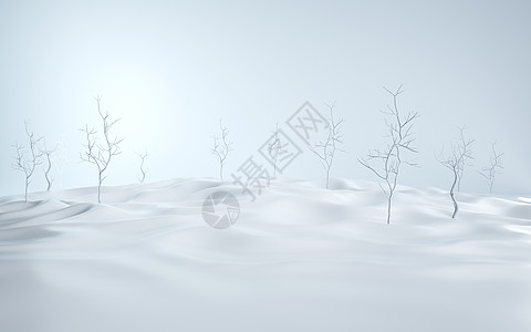 雪白3d冬天雪景设计图片