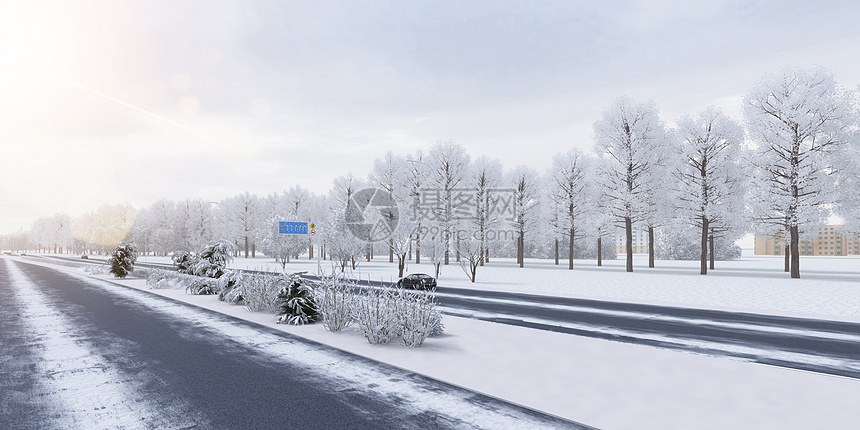 3D冬季场景图片