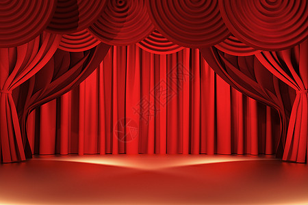 表演红色舞台背景设计图片