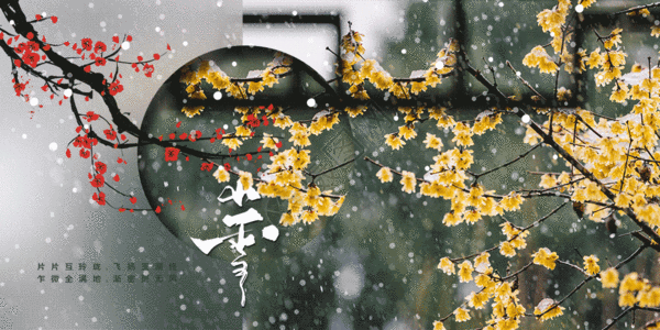 中式雪小雪海报gif动图高清图片