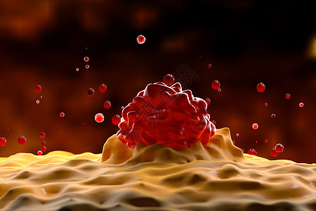三维癌细胞微观场景图片