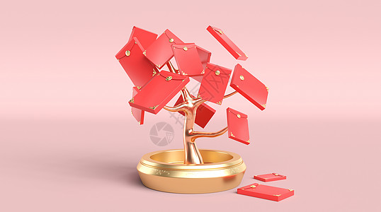 红包创意3D红包树设计图片