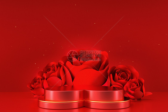 玫瑰花展台背景图片