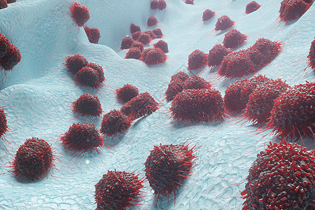 三维癌细胞模型背景图片