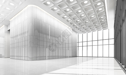 3D通透光影建筑空间高清图片