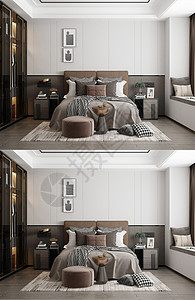 现代卧室空间效果图设计图片