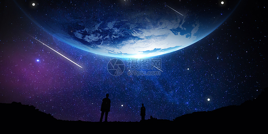 仰望星空图片