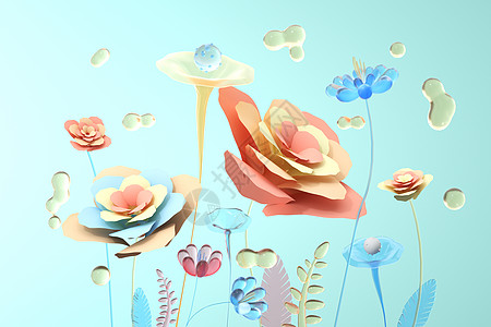 艺术玻璃花朵背景高清图片