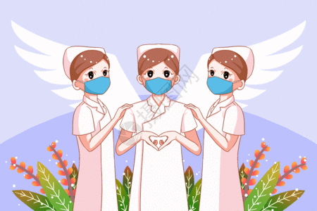 5.4青年节护士节的天使护士们GIF高清图片