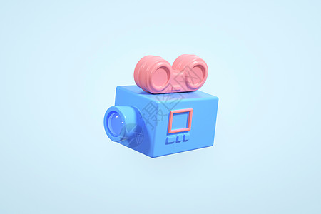 3D模型创意C4D520情人节看电影爱情3D立体模型插画
