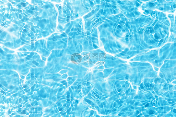 蓝色水面清凉水纹背景图片