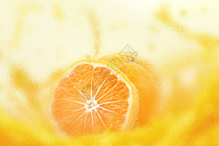 玻璃风橙子背景图片