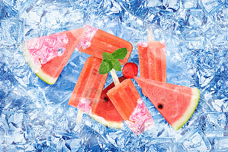 西瓜冰砂清凉一夏设计图片