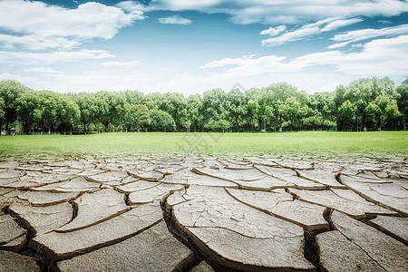 绿洲干裂土地世界防治荒漠化和干旱日背景图片